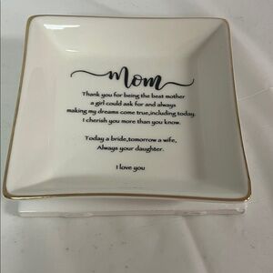 Mother of the Bride Gift ceramic ring holder